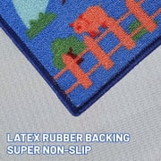 Kids Carpet Playmat Rug 59x39.4, Car Rug for Kids Cars, Non-Slip Town City Road Map Kids Rug for Playroom Bedroom Boys, Kids Car Mat Road Rug, Track Rug Car Play Rug for Kids (59X39.4 INCH-Blue)