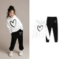 thumbnail image 4 of Teen Kids Toddler Sweatsuit,2PC Long Sleeve White Sweatshirt and Sweatpants Warm Fall Winter Clothes Clothes for 11-12 Years Old Girls Cute&nbsp;Boys Girls&nbsp;Clothing, 4 of 7
