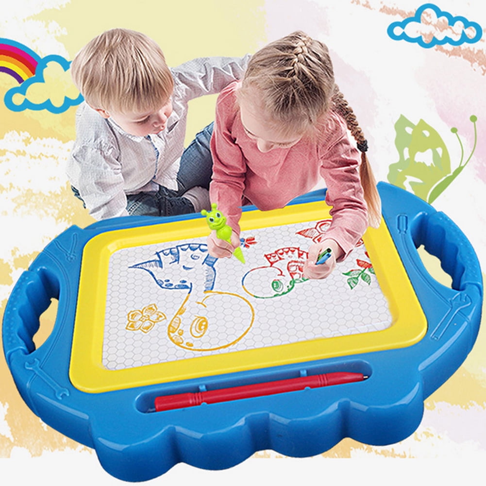 2Color Erasable Magnetic Drawing Board Educational Kid Doodle Toy with Pen 