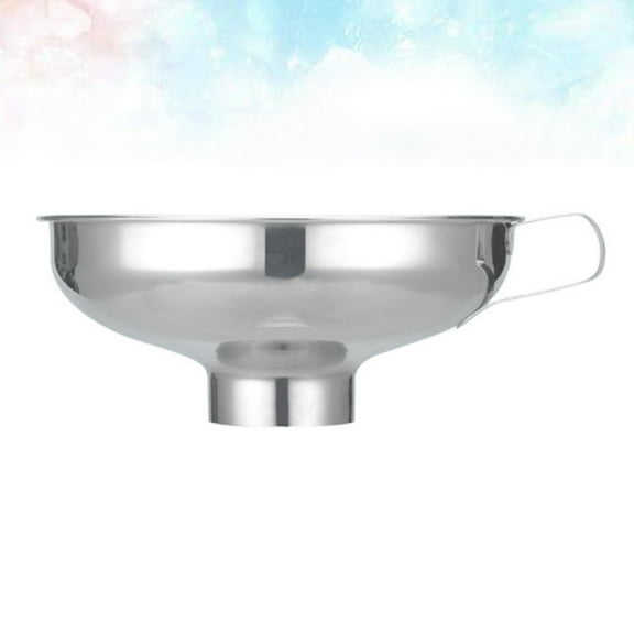 ULTNICE 2Pcs Stainless Steel Funnel for Oil and Food Transfer 10 3 x 10 3 x 3 9 in