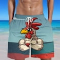 thumbnail image 2 of ZCFZJW Mens Beach Swim Trunks Lightweight Casual 3D Chicken Novelty Print Drawstring Elastic Waist Hawaiian Shorts Quick Dry Bathing Suit Short Pants with Pockets Multicolor#03 XXXXXL, 2 of 5