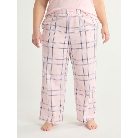 Joyspun Women's and Women’s Plus Cotton Poplin Sleep Pants, Sizes XS to 3X