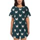thumbnail image 1 of Balery Funny Chicken Conjunto de Pijama para Mujer con Estampado, Dos Piezas de Manga Corta y Shorts, Ropa de Dormir Suave con Cuello Redondo y Bolsillos-4X-Large, 1 of 6