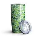 thumbnail image 2 of 20oz Insulated Tumbler, Travel Coffee Tumbler with Lid, Cup Holder Friendly Travel Coffee Mug, Stainless Steel Thermos, 20 Oz Tumbler, Reusable Insulated Coffee Mug with Lid ( clover ), 2 of 7