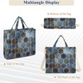 thumbnail image 6 of FORMRS Womens Corduroy Tote Bag Crossbody Shoulder Handbag with Pocket, Elegant Hexagon Pattern, 6 of 7