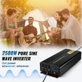 thumbnail image 2 of BENTISM 2500W Pure Sine Wave Power Inverter, DC 12V to AC 120V Car Inverter with USB Port, LCD Display, and Remote Controller Power Converter, 2 of 9