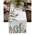 thumbnail image 2 of Christmas Winter Berries Fir Tree Plant Christmas Home Decor Table Runner Wedding Decoration Tablecloth Kitchen Table Runners, 2 of 4