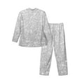thumbnail image 2 of Kll Silver Glitter Sleepwear Mens Flannel Pajamas,Long Cotton Pj Set, 2 of 9