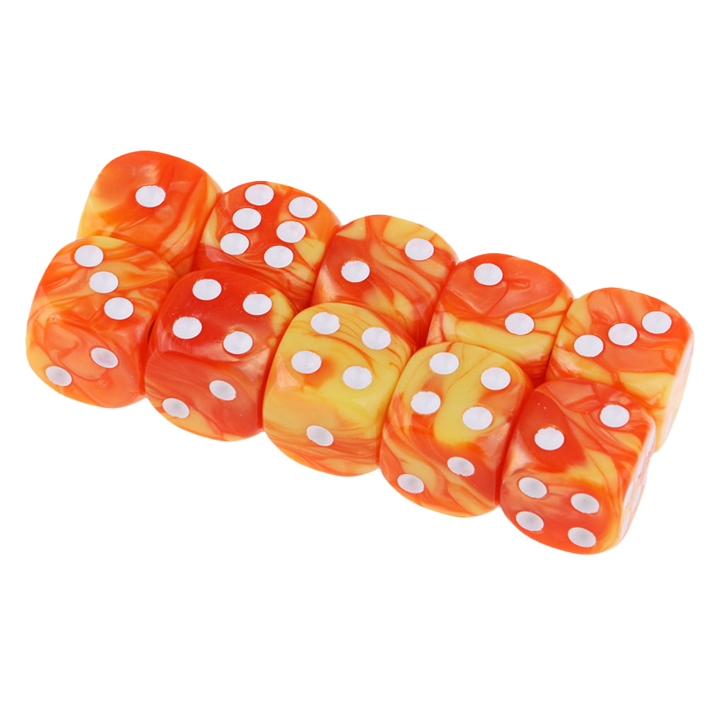 Lot of 50 Blue Dice 16mm 16 mm D6 White Pips Gaming Casino *Fast Ship* D 6 