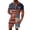 Z9-Navy, variant on Men's USA Flag Plaid Patchwork Polo Shirt & Shorts Set, Short Sleeve Quarter Zip 2 Piece Tracksuit, Casual Summer Outfit