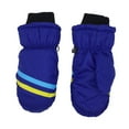 thumbnail image 2 of 1 Pair 3-6 Years Kids Mittens Waterproof Winter Ski Warm Sherpa Lined Long Cuff, 2 of 8
