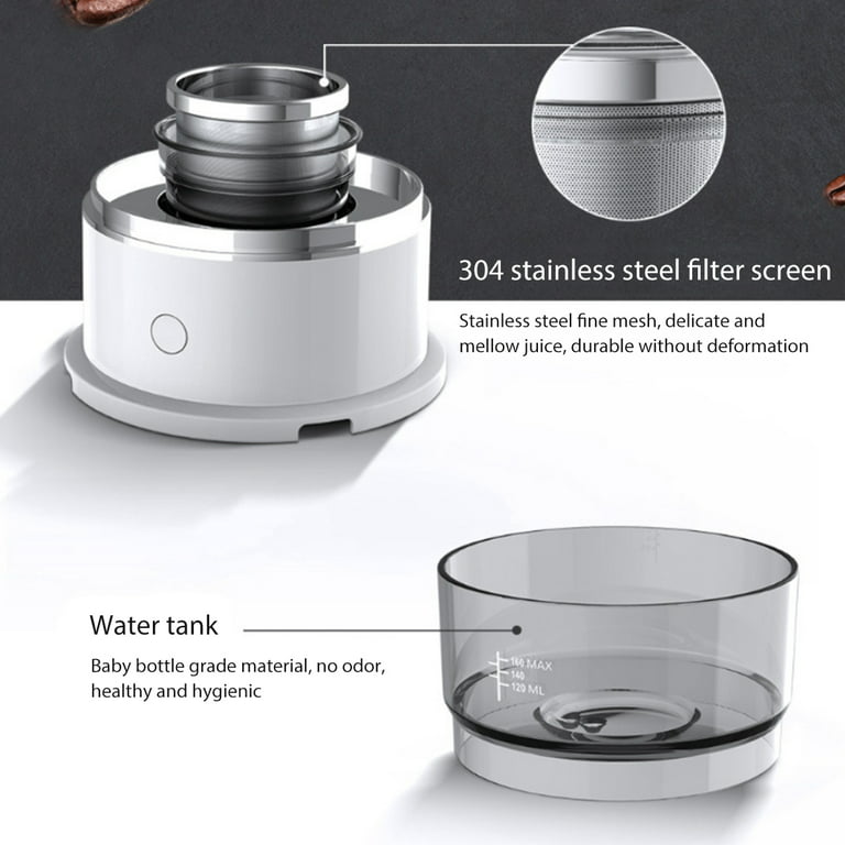 Coffee Brewer Kit Mini Portable Coffee Grinder Smart Automatic Drip Coffee  Pot Hand Brewing Coffee Machine Battery Powered Coffee Mill for Kitchen  Travel Camping 