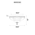 thumbnail image 2 of CWI Lighting Stefania 16 Light Bowl Flush Mount With Chrome Finish, 2 of 3