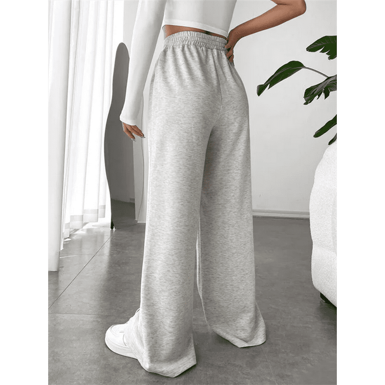 Gwiyeopda Women's High Waisted Sweatpants Workout Active Joggers Pants  Baggy Lounge Bottoms Casual Pajama Pants Sleepwear 