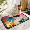 thumbnail image 3 of Washable Rubber Daisy Cute Floral Dish Drying Mats for Kitchen Counter Home Large Coffee Bar Pad Accessories and Decor for Utensils Stemware 19.5''x12'', 3 of 7