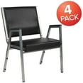 thumbnail image 2 of Flash Furniture 4 Pack HERCULES Series 1000 lb. Rated Black Antimicrobial Vinyl Bariatric Medical Reception Arm Chair, 2 of 14