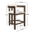 thumbnail image 3 of LHYY 26" Counter Height Bar Stool,Upholstered Counter Stools (Set of 2)-Walnut, 3 of 10