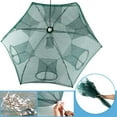 thumbnail image 4 of JelyHT 6 Hole Foldable Fishing Bait Trap, Nylon Mesh Steel Frame Portable Net for Minnow Crawfish Shrimp, 4 of 9