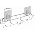 thumbnail image 2 of Wall Mounted Coat Rack 5 Hooks, Coat Rack Wall Hooks Stainless Steel Door Hooks No Drilling, 2 of 5