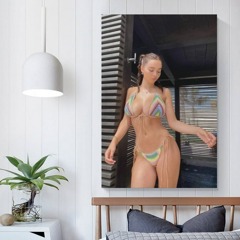 sexy leotard lingerie Charlotte McKinney - Poster Sexy De Bikini Modelo Big Boobs (60) Painting  On Canvas Wall Art Poster Scroll Picture Print Living Room Walls Decor Home  Posters 24x36inch(60x90cm) main image 0