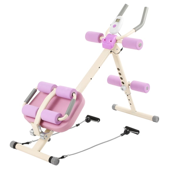 Supvox Adjustable Ab Crunch Machine for Effective Midsection Workout in Purple