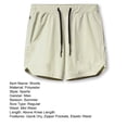 thumbnail image 7 of zeranth Men Beach Shorts Elastic Waist Zipper Pockets Drawstring Soft Thin Workout Breathable Solid Color Jogging Sweatpants Men Clothes, 7 of 7