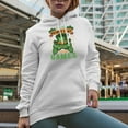thumbnail image 2 of P Is for Playing Games, St. Patrick's Day, White Hooded Sweatshirt or Hoodie, Small, 2 of 5