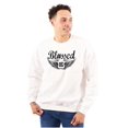 thumbnail image 3 of Hashtag Blessed Bless Religious Jesus Sweatshirt for Men or Women Brisco Brands S, 3 of 6