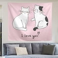 thumbnail image 5 of (130x150cm) Tapiz de pared de gato rosa de anime japonés, colgante de pared para decoración de dormitorio de niñas adolescentes, decoración de anime, decoración kawaii, revestimiento de paredes, alfom, 5 of 5