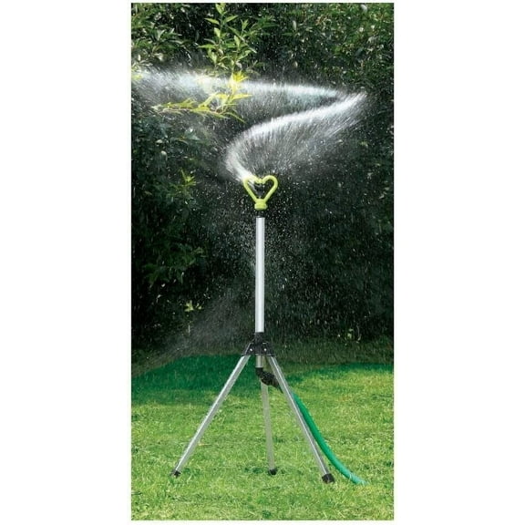 Telescoping Tripod Sprinkler, Revolving Tripod Sprinkler System for Lawn Garden, Adjustable 20 to 1900 Square Feet