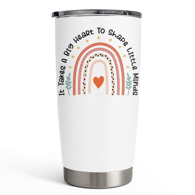 Vaso SANDJEST Teacher It Takes Big Heart de acero inoxidable de 600 ml