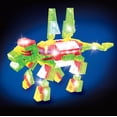 thumbnail image 2 of Collections Etc 3-in-1 LED Lights Dinosaur Toy Interlocking Brick Set, 2 of 6