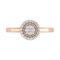 thumbnail image 3 of 1/4 Carat Prong Set Diamond Halo Ring Band in 14K Rose Gold (Ring Size 5.25) (SI1-SI2 Clarity), 3 of 4