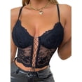 thumbnail image 2 of Gzhioc Women Sleeveless Camisole with Adjustable Bandage,Mesh Perspective Summer Clothing, 2 of 8