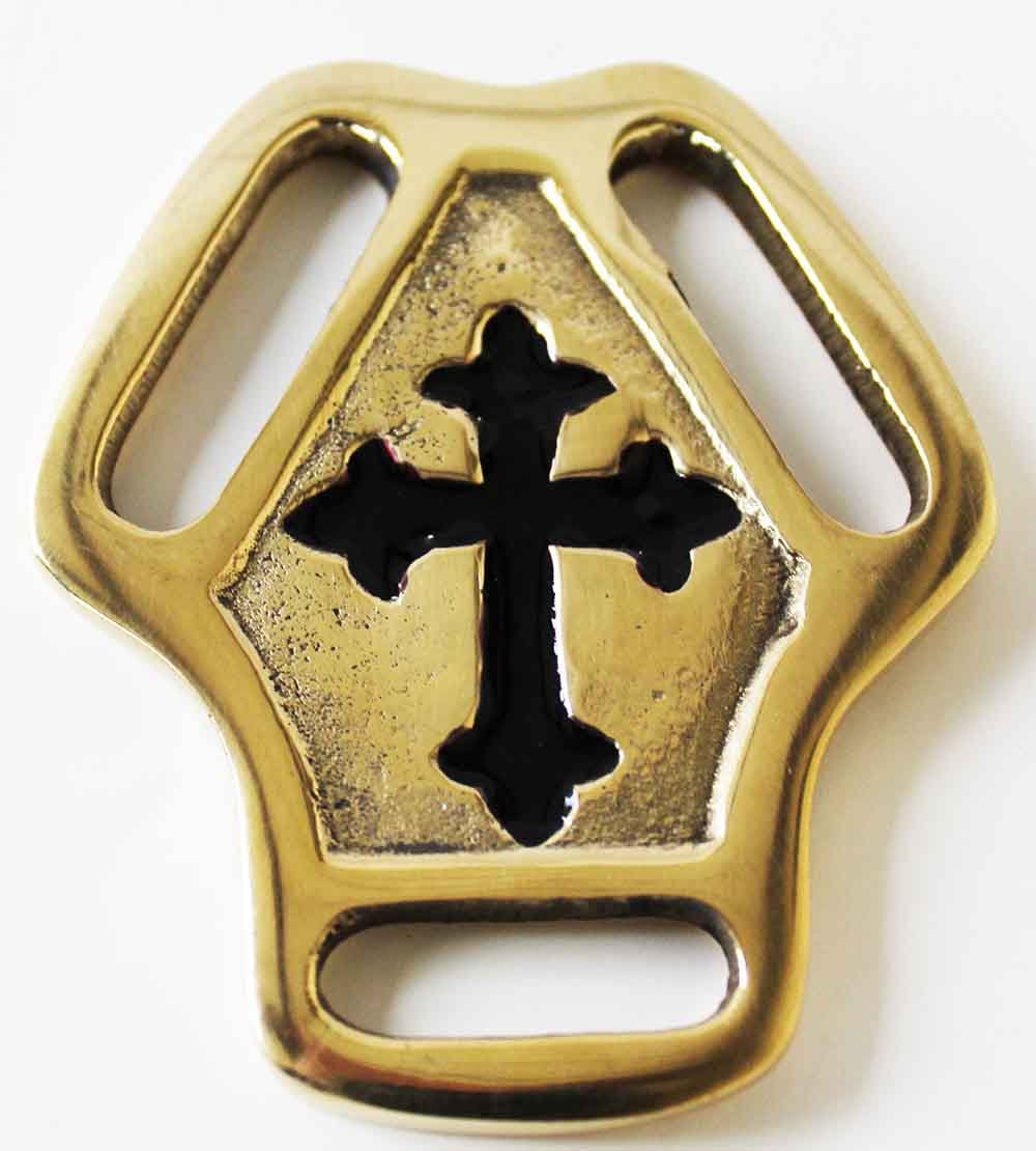 Horse Tack Brass Bridle Breast Collar Martingale Center Ring Plate