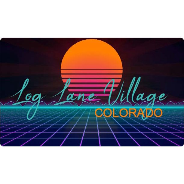 Log Lane Village Colorado 4 X 2.25Inch Fridge Retro Neon Design