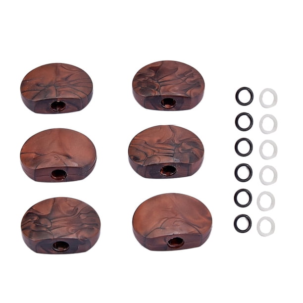 6 PCS / Set sintonizadores de la vendimia cabezales de la máquina Clavijas de afinación de la cadena Reemplazo acrílico teclas de teclas para la guitarra eléctrica GC803