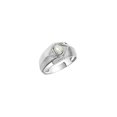 thumbnail image 3 of RYLOS Mens Rings 14K White Gold Ring 6X4MM Oval Shape Gemstone & Diamond Ring Opal October Birthstone Rings For Man Gold Rings Size 11, 3 of 7