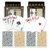 Copag Bridge Regular Index, 1546 Black/Gold Set Playing Cards