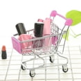 thumbnail image 2 of Mini carrito de compras Toy Creative - Estantes de escritorio, color rosa, 2 of 3