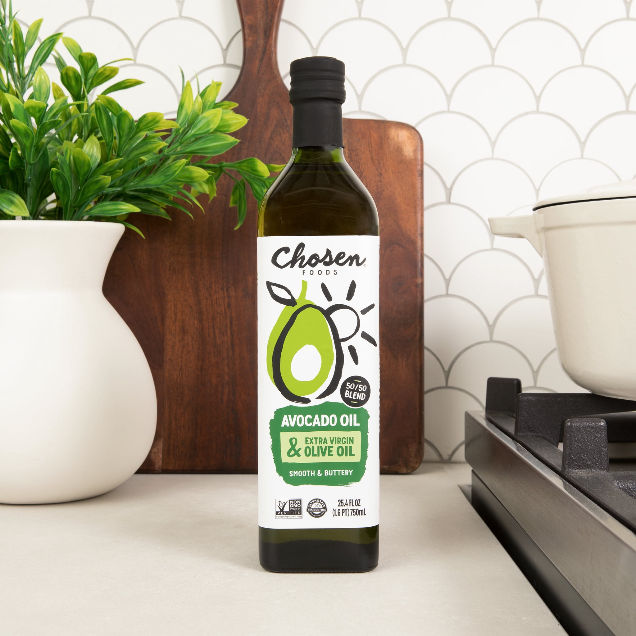 Chosen Foods Extra Virgin Olive Oil/Avocado Oil 50-50 Blend 750ml