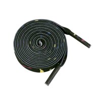 INSPIRE CHIC Flat Colorful Shoelaces Speckled Ink Print Shoestring for Sneakers 2 Pairs 120cm/47.24" Black-Purple Yellow