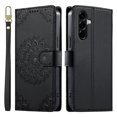thumbnail image 2 of Leather Case For Samsung Galaxy A57 5G 6.7",Embossed Totem Wallet With Card Holder,Wristband, Shockproof Kickstand Magnetic Cover,Black,For Galaxy A57 5G, 2 of 6
