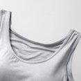 thumbnail image 4 of Women's Seamless Camisole Tank Top with Soft Chest Pad, Wire-Free Summer Essential for Comfortable Layering,Gray 2XL, 4 of 5