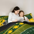 thumbnail image 5 of Manfei Yellow Football Helmet Queen Comforter Set,Rugby Sport Bedding Sets,Boys Ball Game Bedding Comforter Set For Kids,Ultra Soft Home Decor Reversible,3-Piece, 5 of 8