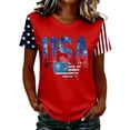 thumbnail image 2 of WEIWEN Patriotic Shirts for Women 2026 Trendy Vintage 4th of July Shirts Women Fourth of July Outfits Loose Fitted Summer 250th Anniversary USA Shirt Going Out Tops White, XXL, 2 of 4