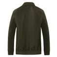 thumbnail image 2 of SWSMCLT Men's Bomber Jackets Casual Lightweight Sports Active Thin Coat Full Zip Fashion Flight Running Outwear Long Sleeve Army Green Large, 2 of 3