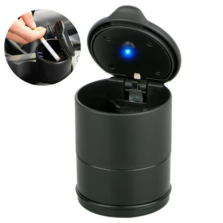 Smokeless Ashtray Air - Car Ashtray Auto Travel Cigarette Ash Holder with Blue LED Indicator Smokeless Detachable and Portable for Universal Car Cup