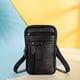 thumbnail image 4 of Riñonera de cuero genuino para hombre bolso para teléfono Bolso pequeño Ehuebsd para el pecho bandolera de diseñador 2021, 4 of 6