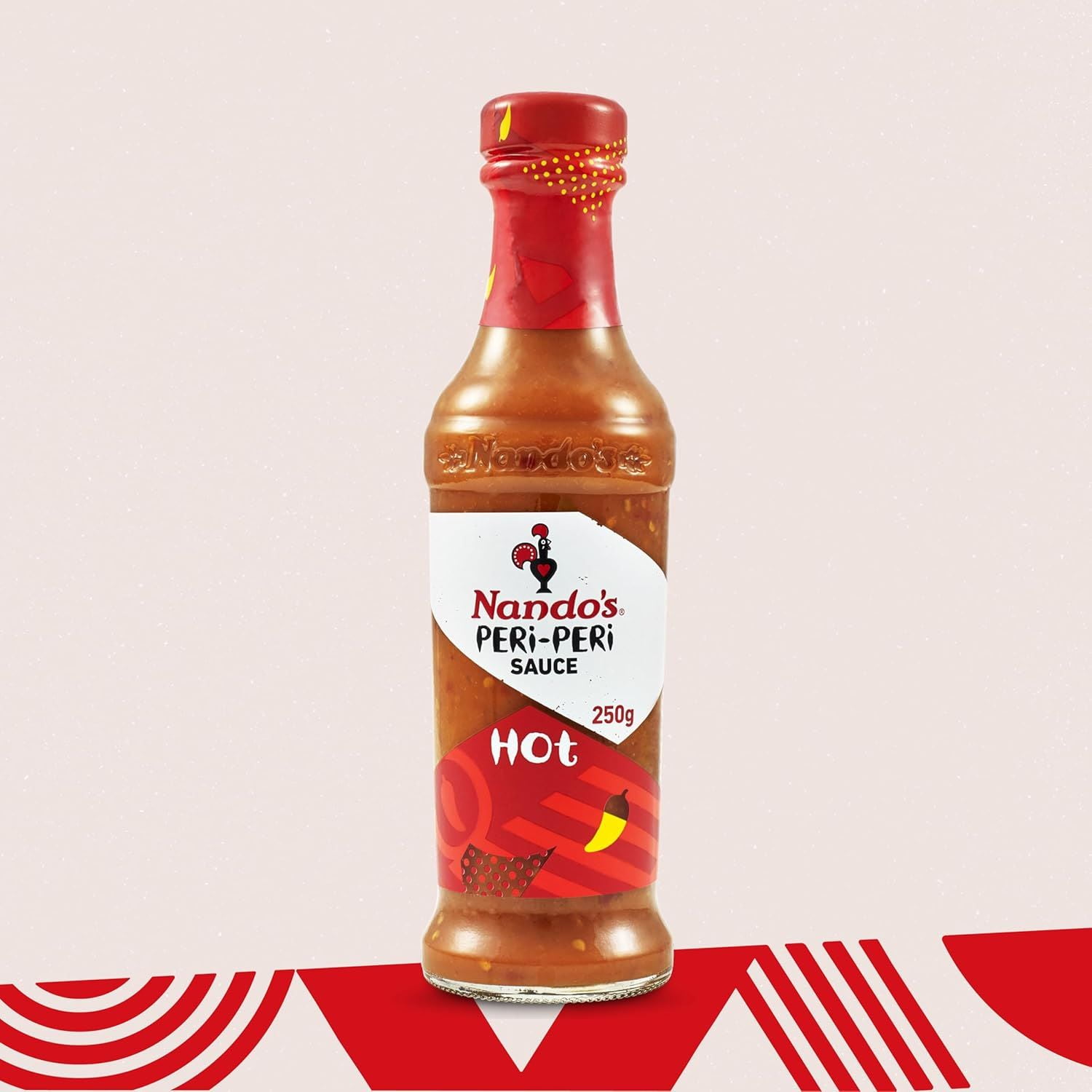 Nando's Hot Peri-Peri Sauce - 125ml (Pack of 6)